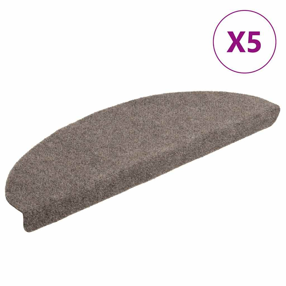 Stufenmatten Selbstklebend 5 Stk. 65x21x4 cm Beige Halbrund Groß