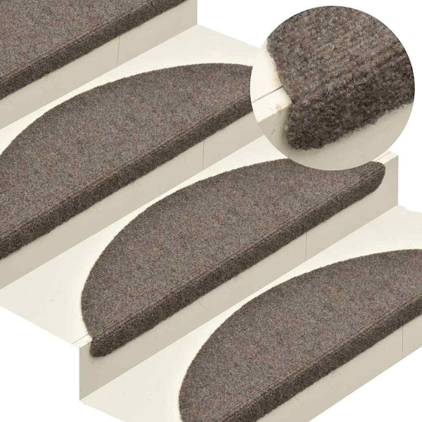 Stufenmatten Selbstklebend 5 Stk. 65x21x4 cm Beige Halbrund Groß