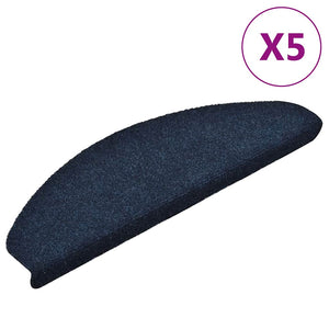 Stufenmatten Selbstklebend 5 Stk. 65x21x4 cm Marineblau Halbrund Groß