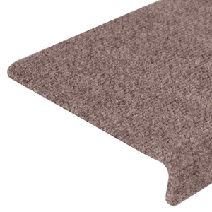 Stufenmatten Selbstklebend 10 Stk. 65x21x4 cm Hellbraun Rechteckiger Rand