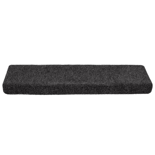 Stufenmatten Selbstklebend 5 Stk. 65x21x4 cm Dunkelgrau Rechteckiger Rand