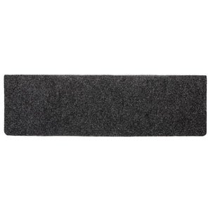 Stufenmatten Selbstklebend 5 Stk. 65x21x4 cm Dunkelgrau Rechteckiger Rand