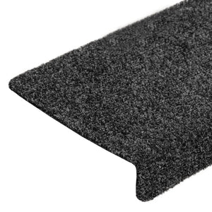 Stufenmatten Selbstklebend 5 Stk. 65x21x4 cm Dunkelgrau Rechteckiger Rand