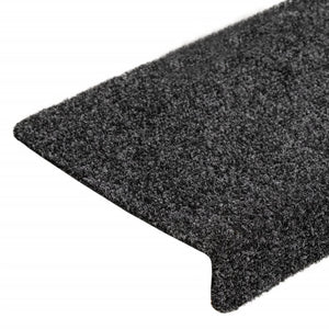 Stufenmatten Selbstklebend 10 Stk. 65x21x4 cm Dunkelgrau Rechteckiger Rand