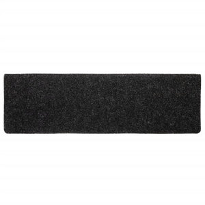 Stufenmatten Selbstklebend 5 Stk. 65x21x4 cm Schwarz Rechteckiger Rand