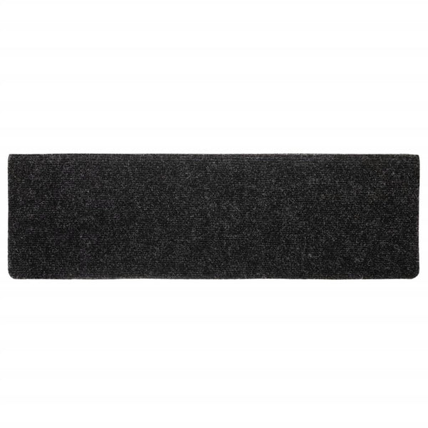 Stufenmatten Selbstklebend 5 Stk. 65x21x4 cm Schwarz Rechteckiger Rand