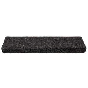 Stufenmatten Selbstklebend 10 Stk. 65x21x4 cm Schwarz Rechteckiger Rand