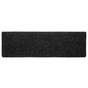 Stufenmatten Selbstklebend 10 Stk. 65x21x4 cm Schwarz Rechteckiger Rand