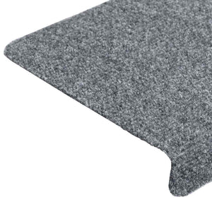 Stufenmatten Selbstklebend 5 Stk. 65x21x4 cm Hellgrau Rechteckiger Rand