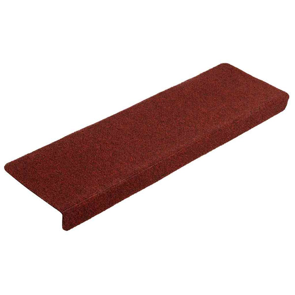 Stufenmatten Selbstklebend 5 Stk. 65x21x4 cm Bordeauxrot Rechteckiger Rand