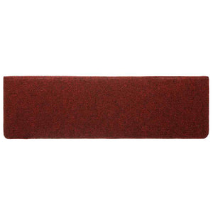 Stufenmatten Selbstklebend 5 Stk. 65x21x4 cm Bordeauxrot Rechteckiger Rand