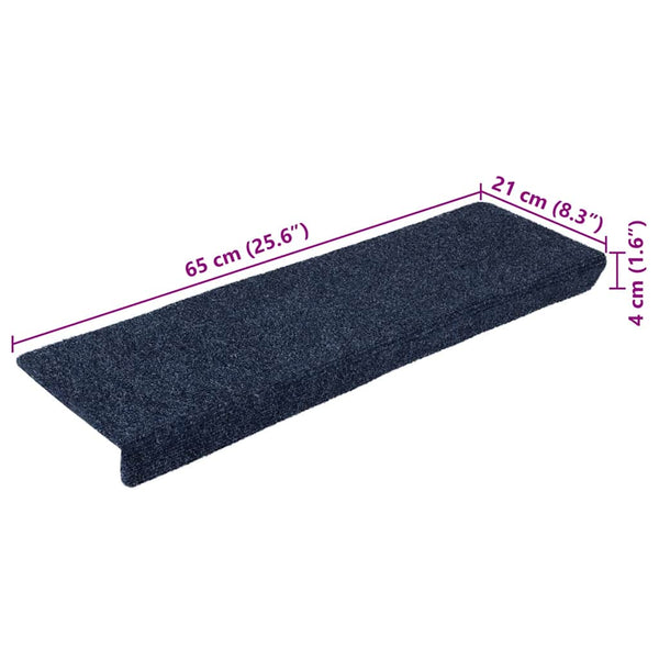 Stufenmatten Selbstklebend 5 Stk. 65x21x4 cm Anthrazit Rechteckiger Rand