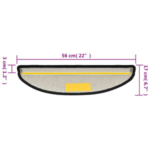 Stufenmatten 10 Stk. 56x17x3 cm Anthrazit Halbrund