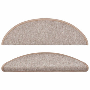 Stufenmatten 10 Stk. 56x17x3 cm Hellbraun Halbrund