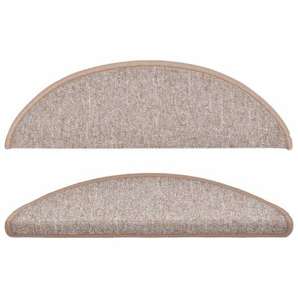 Stufenmatten 10 Stk. 56x17x3 cm Hellbraun Halbrund