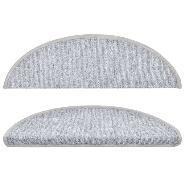 Stufenmatten 10 Stk. 56x17x3 cm Hellgrau Halbrund