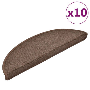 Stufenmatten 10 Stk. 56x17x3 cm Kaffeebraun Halbrund