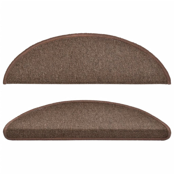 Stufenmatten 10 Stk. 56x17x3 cm Kaffeebraun Halbrund