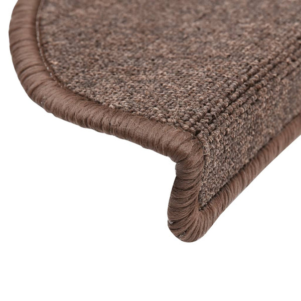 Stufenmatten 10 Stk. 56x17x3 cm Kaffeebraun Halbrund
