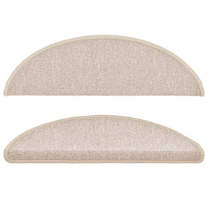 Stufenmatten 10 Stk. 56x17x3 cm Taupe Halbrund