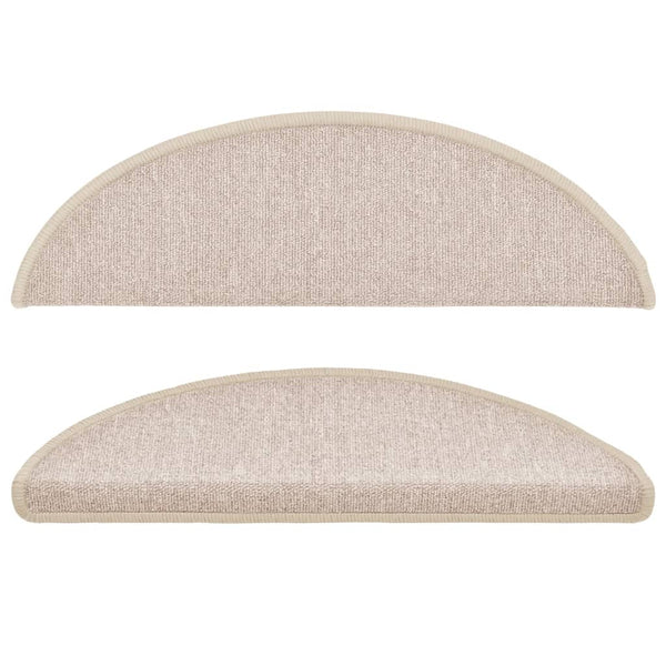 Stufenmatten 10 Stk. 56x17x3 cm Taupe Halbrund