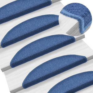 Stufenmatten 10 Stk. 56x17x3 cm Blau Halbrund