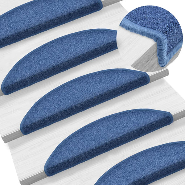 Stufenmatten 10 Stk. 56x17x3 cm Blau Halbrund