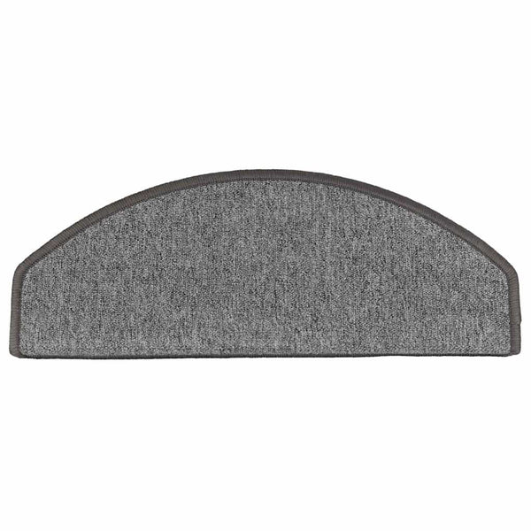 Stufenmatten 10 Stk. 65x24x4 cm Dunkelgrau Halbrund Groß