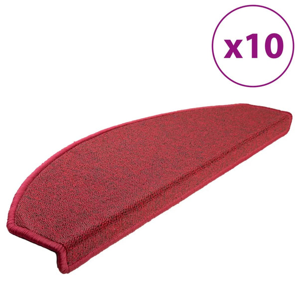 Stufenmatten 10 Stk. 65x24x4 cm Rot Halbrund Groß