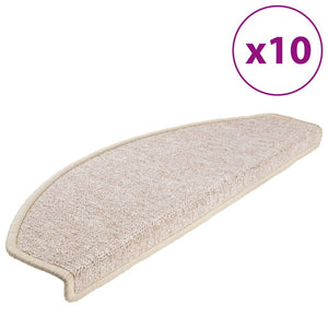 Stufenmatten 10 Stk. 65x24x4 cm Taupe Halbrund Groß