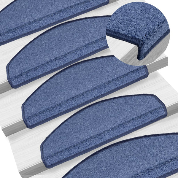 Stufenmatten 10 Stk. 65x24x4 cm Blau Halbrund Groß