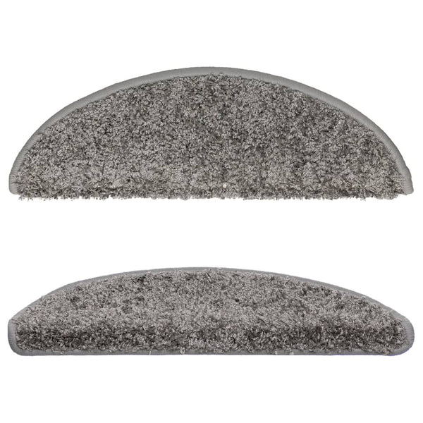 Stufenmatten 10 Stk. 56x17x3 cm Grau Halbrund
