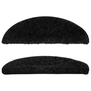Stufenmatten 10 Stk. 56x17x3 cm Schwarz Halbrund