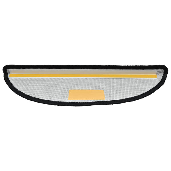 Stufenmatten 10 Stk. 56x17x3 cm Schwarz Halbrund