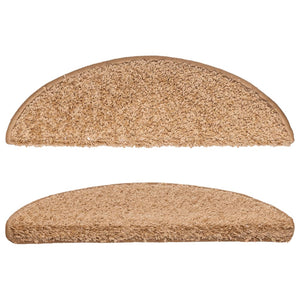 Stufenmatten 10 Stk. 56x17x3 cm Beige Halbrund