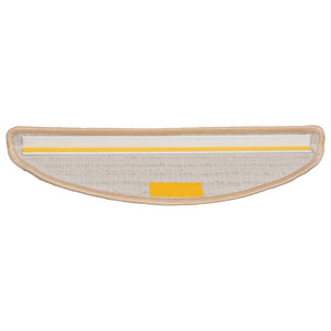Stufenmatten 10 Stk. 56x17x3 cm Creme Halbrund