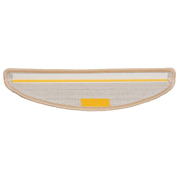 Stufenmatten 10 Stk. 56x17x3 cm Creme Halbrund