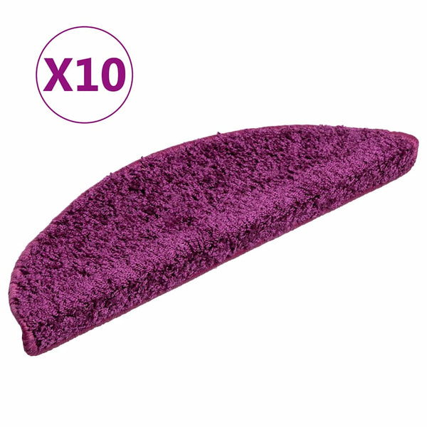 Stufenmatten 10 Stk. 56x17x3 cm Violett Halbrund