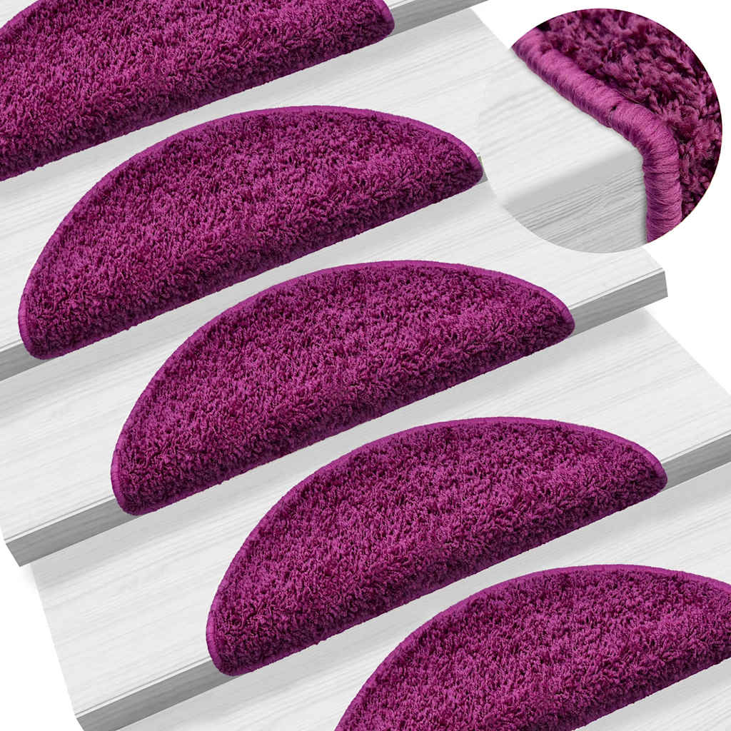 Stufenmatten 10 Stk. 56x17x3 cm Violett Halbrund