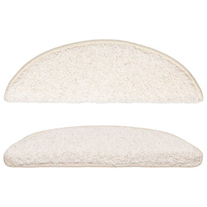 Stufenmatten 10 Stk. 56x17x3 cm Weiß Halbrund