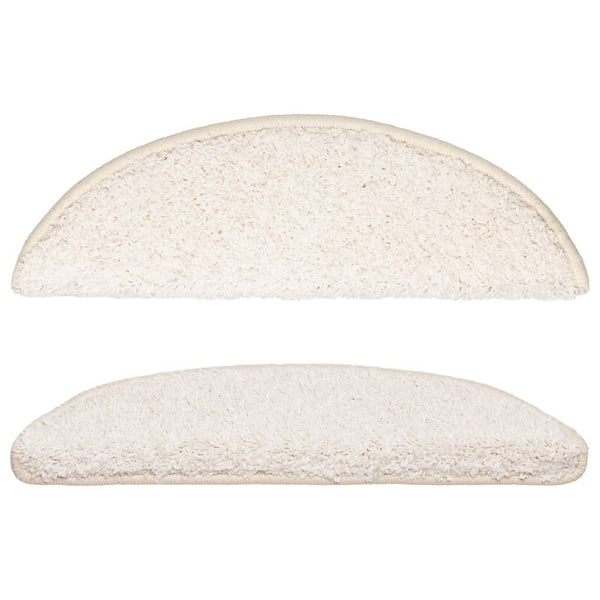 Stufenmatten 10 Stk. 56x17x3 cm Weiß Halbrund