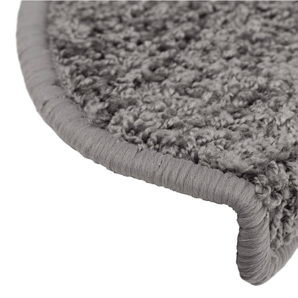 Stufenmatten 10 Stk. 65x21x4 cm Grau Halbrund Groß