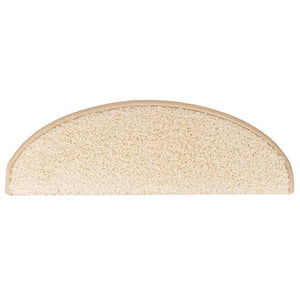 Stufenmatten 10 Stk. 65x21x4 cm Creme Halbrund Groß