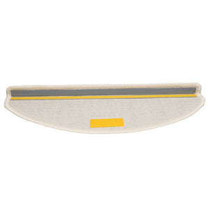 Stufenmatten 10 Stk. 65x21x4 cm Weiß Halbrund Groß