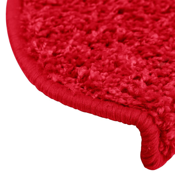 Stufenmatten 10 Stk. 65x21x4 cm Rot Halbrund Groß