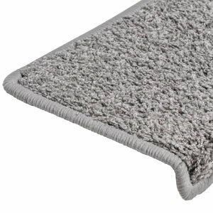 Stufenmatten 10 Stk. 65x21x4 cm Grau Rechteckiger Rand