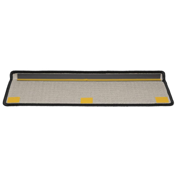 Stufenmatten 10 Stk. 65x21x4 cm Schwarz Rechteckiger Rand