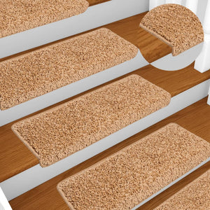 Stufenmatten 10 Stk. 65x21x4 cm Beige Rechteckiger Rand