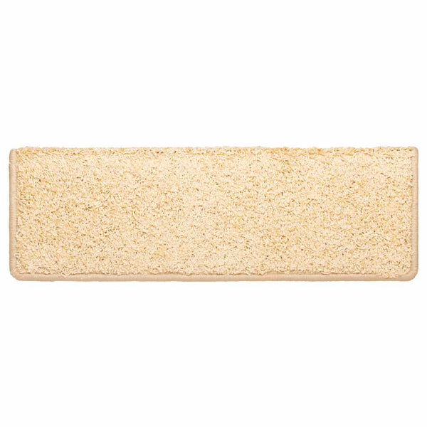 Stufenmatten 10 Stk. 65x21x4 cm Creme Rechteckiger Rand