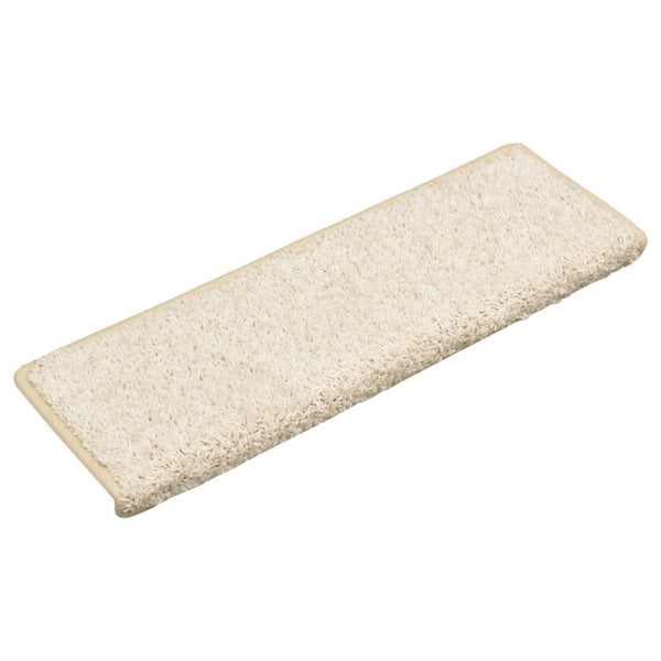 Stufenmatten 10 Stk. 65x21x4 cm Weiß Rechteckiger Rand